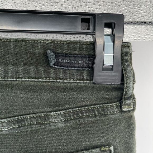 Articles of Society Sarah Linden Women’s Dark Green Skinny Denim Jeans Size 24 - Picture 9 of 16